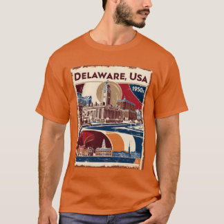 Delaware 1950er Jahre USA Vintage Retro Tourismus T-Shirt