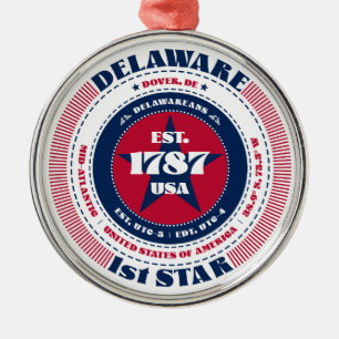 Delaware 1. State Weihnachtsschmuck