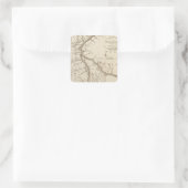 Delaware 5 quadratischer aufkleber (Tasche)