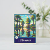 Delaware | Anime Style Cel Schattenkarte Postkarte (Stehend Vorderseite)