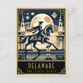 Delaware | Art Deco Postkarte (Vorderseite)