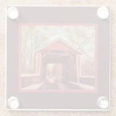 Delaware Ashland Covered Bridge Glass Untersetzer (Rückseite)