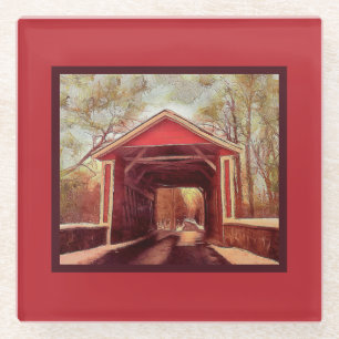 Delaware Ashland Covered Bridge Glasuntersetzer