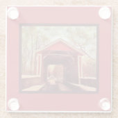 Delaware Ashland Covered Bridge Glasuntersetzer (Rückseite)