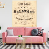 Delaware Atlas Leinwanddruck (Insitu (Wohnzimmer))