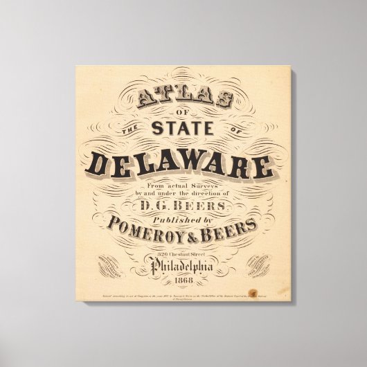Delaware Atlas Leinwanddruck (Vorderseite)