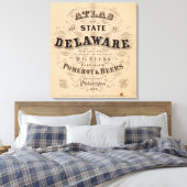Delaware Atlas Leinwanddruck (Insitu (Schlafzimmer))
