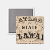 Delaware Atlas Magnet (Vorderseite/Rückseite)