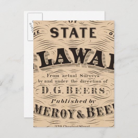 Delaware Atlas Postkarte (Vorne/Hinten)