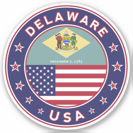 Delaware Aufkleber (Vorderseite)