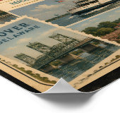 Delaware Authentischer Vintage-Stil Poster (Ecke)