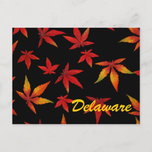 Delaware Autumn Leaves Postcard Postkarte