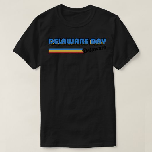 Delaware Bay Delaware Retro Design T-Shirt (Design vorne)