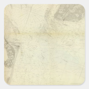 Delaware Bay, Fluss 1 Quadratischer Aufkleber