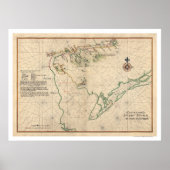 Delaware Bay Map 1639 Poster (Vorne)