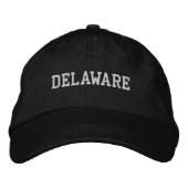 Delaware bestickte, anpassbare Cap Black Bestickte Kappe (Vorderseite)