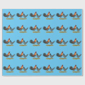 Delaware Blaue Henne Geschenkpapier (Flach)