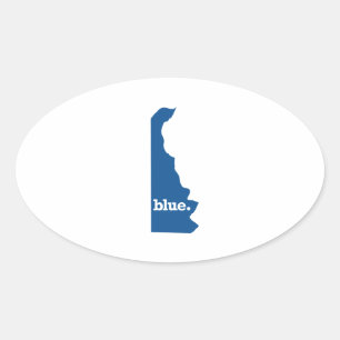 DELAWARE BLauer STAAT Ovaler Aufkleber