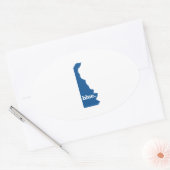 DELAWARE BLauer STAAT Ovaler Aufkleber (Umschlag)
