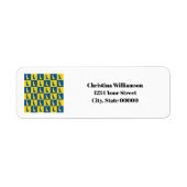 Delaware Blue Gold Personalisierte Rücksendeadress (Vorne)