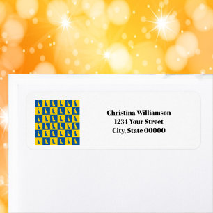 Delaware Blue Gold Personalisierte Rücksendeadress