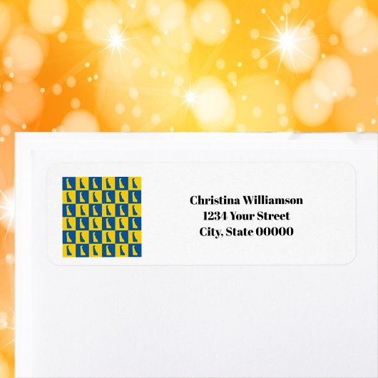 Delaware Blue Gold Personalisierte Rücksendeadress