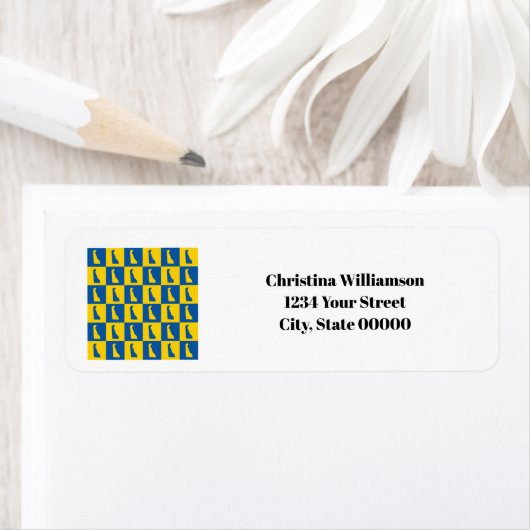 Delaware Blue Gold Personalize Return Address (Insitu)