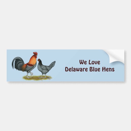 Delaware Blue Hen Autoaufkleber (Vorne)