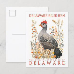 Delaware Blue Hen Bird of Delaware USA Travel Postkarte