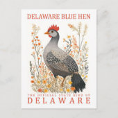 Delaware Blue Hen Bird of Delaware USA Travel Postkarte (Vorderseite)