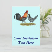 Delaware Blue Hen Einladung (Stehend Vorderseite)