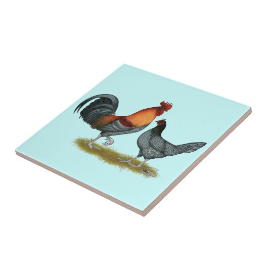 Delaware Blue Hen Fliese (Seite)