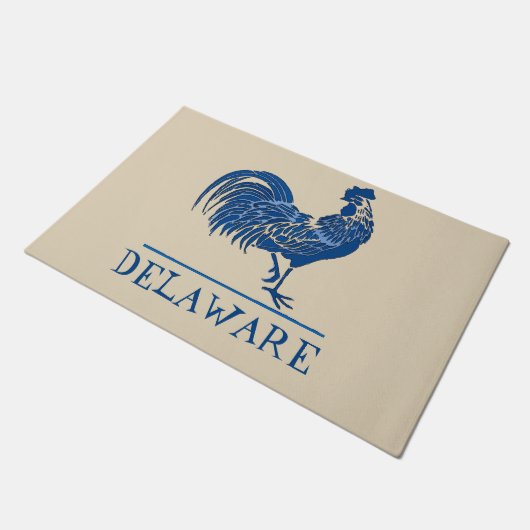 Delaware Blue Hen, fügen Sie Text Doormat Fußmatte (Schrägansicht)