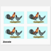 Delaware Blue Hen Rechteckiger Aufkleber (Blatt)