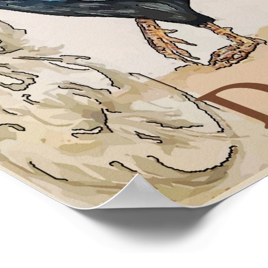 Delaware, Blue Hens, Edit Text Poster (Ecke)