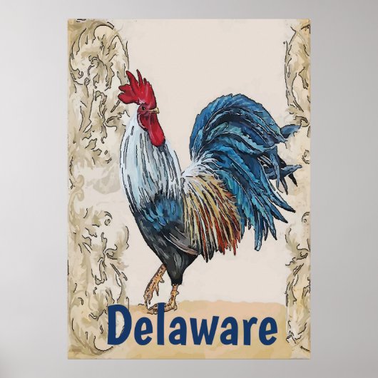 Delaware, Blue Hens, Edit Text Poster (Vorne)