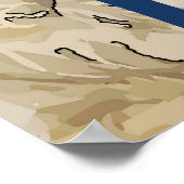 Delaware, Blue Hens, Edit Text Poster (Ecke)