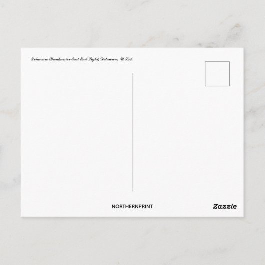 Delaware Breakwater East End Light Postkarte (Rückseite)