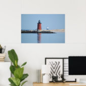 Delaware Breakwater & Harbour of Refuge Lighthouse Poster (Heimbüro)
