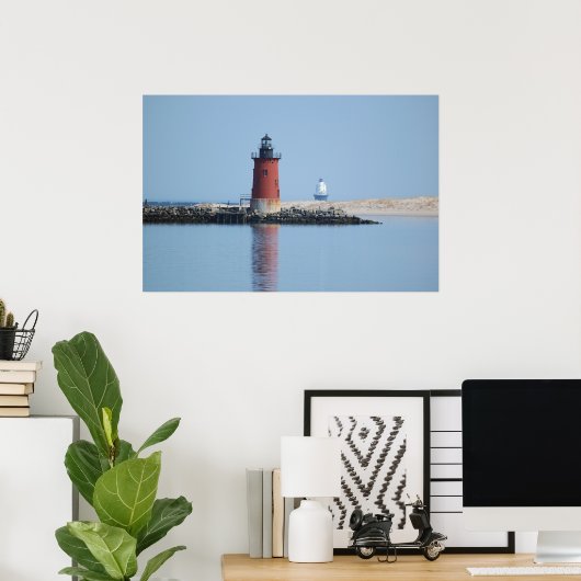 Delaware Breakwater & Harbour of Refuge Lighthouse Poster (Heimbüro)