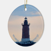 Delaware Breakwater Lighthouse Cape Henlopen Lewes Keramik Ornament (Links)