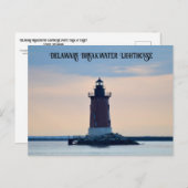 Delaware Breakwater Lighthouse Cape Henlopen Lewes Postkarte (Vorne/Hinten)