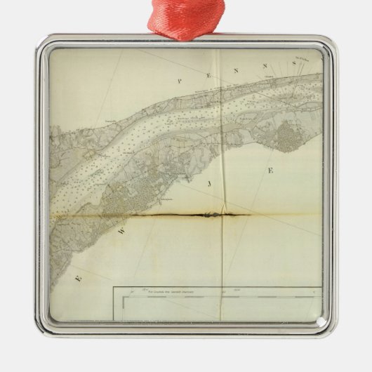 Delaware-Bucht, Fluss 3 Silbernes Ornament (Vorne)