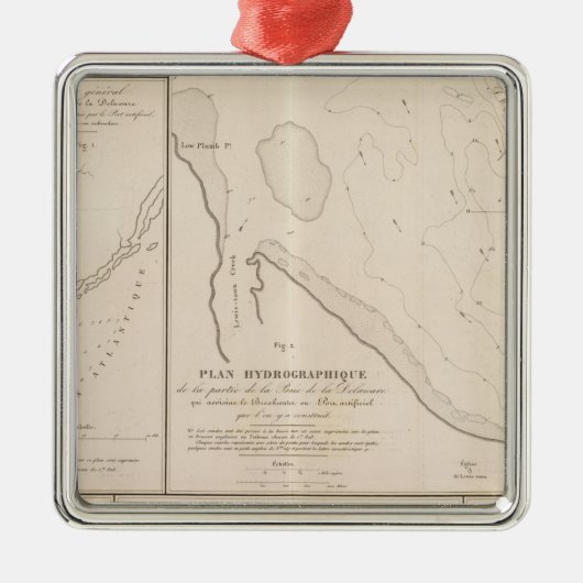 Delaware-Bucht Ornament Aus Metall (Vorne)