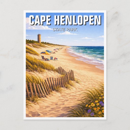 Delaware Cape Henlopen State Park Postkarte (Vorderseite)