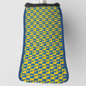 Delaware Checker Blau Gelb Gold Muster Golf Headcover (Rotieren 90)