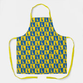 Delaware Checkerboard Blue Yellow Gold Pattern Schürze (Vorderseite)