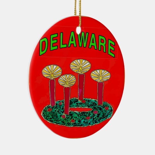 Delaware Christmas Tree Keramik Ornament (Rechts)