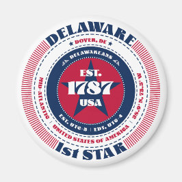 Delaware Circle Typografy Souvenir Magnet