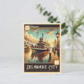 Delaware City, Delaware | VINTAG Postkarte (Stehend Vorderseite)